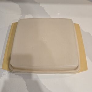 Vintage Tupperware Golden Harvest DIvided Serving Storage Container